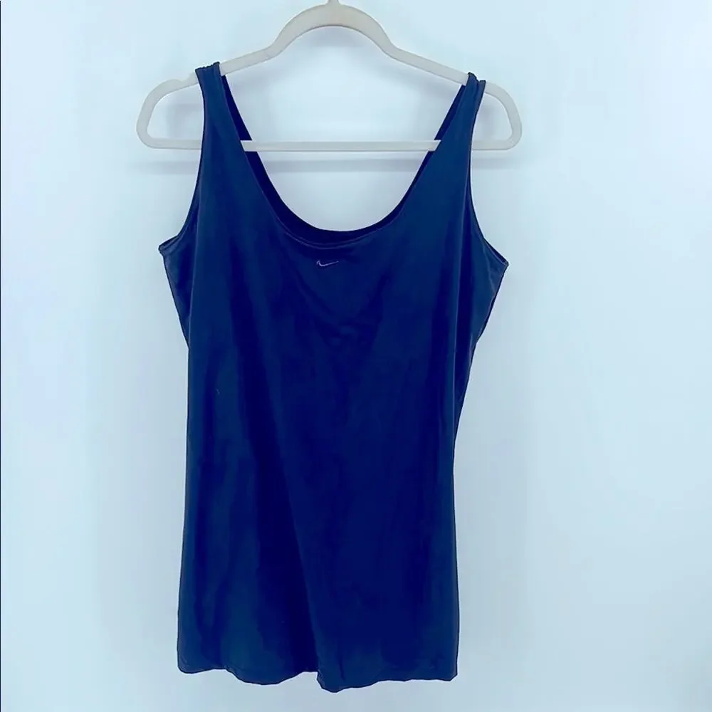Nike Bliss Lux athletic lined tennis golf scoop neck sleeveless mini dress sz L